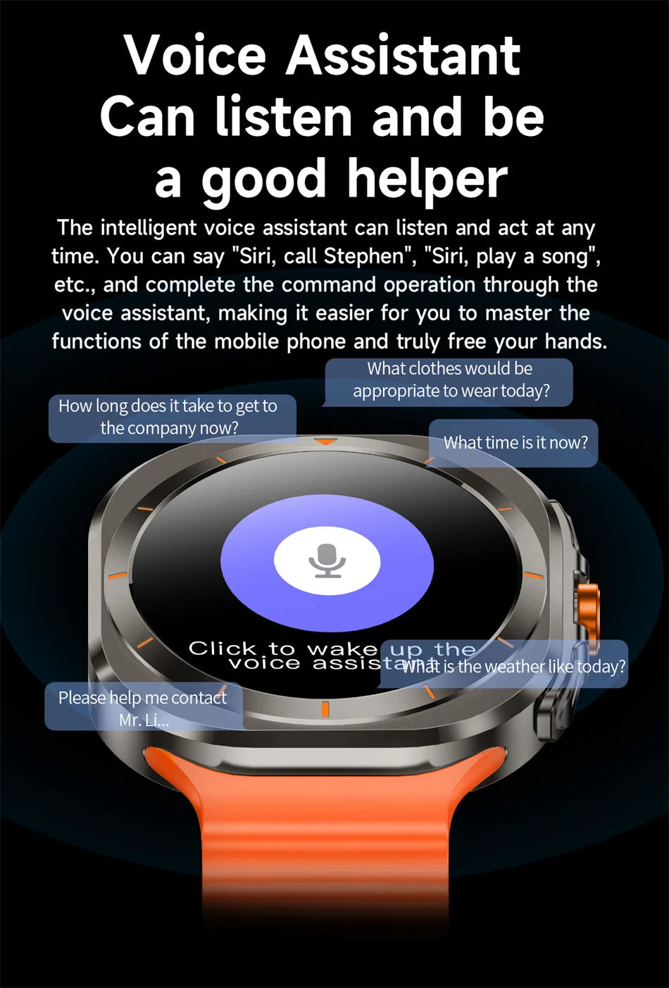 Novità 2025 per Samsung Galaxy Watch 7 Ultra GPS NFC Smart Watch da uomo 1,43" AMOLED con display sempre IP68 BT Call Sports Smartwatch