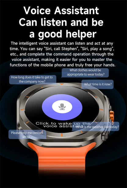 Novità 2025 per Samsung Galaxy Watch 7 Ultra GPS NFC Smart Watch da uomo 1,43" AMOLED con display sempre IP68 BT Call Sports Smartwatch