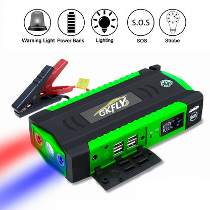 GKFLY 3000A Car Jump Starter Power Bank 18000mAh Car Booster Auto Emergency Starting Device Jump Start for Petrol Diesel