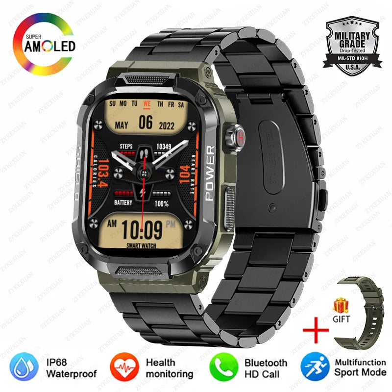 Nuovo per Huawei Xiaomi Military Smart Watch Monitor di salute degli uomini impermeabile all'aperto Sport Tracker Bluetooth Call Smartwatch 2025