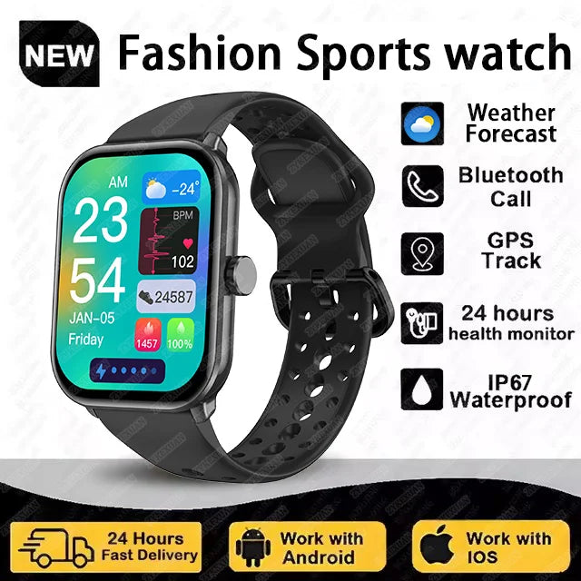 New Series 5 Watch5 Uomini Smart Watch Pressione sanguigna Ossigeno del sangue Frequenza cardiaca AI Voce Bluetooth Chiamata Donne SmartWatch per Xiaomi