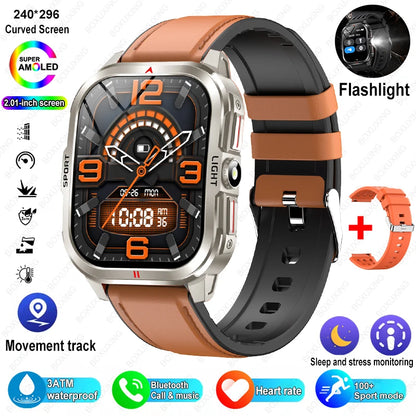 Nuovo per Xiaomi Military Smart Watch Men 3ATM impermeabile all'aperto Sport Fitness Tracker Monitor di salute Bluetooth Chiamata Smart Watch