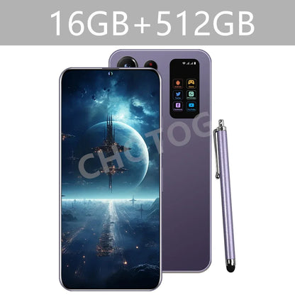 S+ 25 Versione ultra globale originale 7.3HD telefoni cellulari 4G 5G dual sim card cellulare android 14 smartphone 7800mAh cellulare