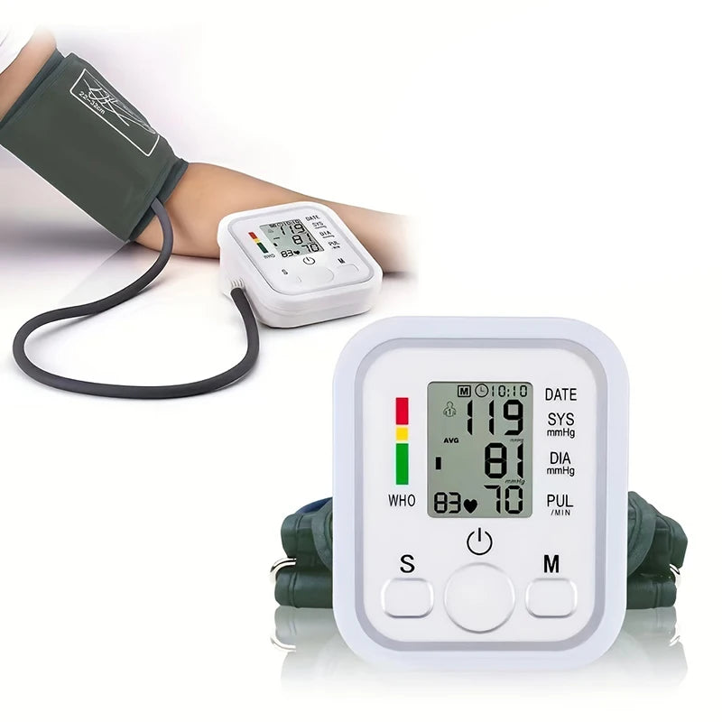 MISURATORE PRESSIONE  Sanguigna del braccio superiore BP Misuratore di pressione Tonometro per misurare la pressione arteriosa