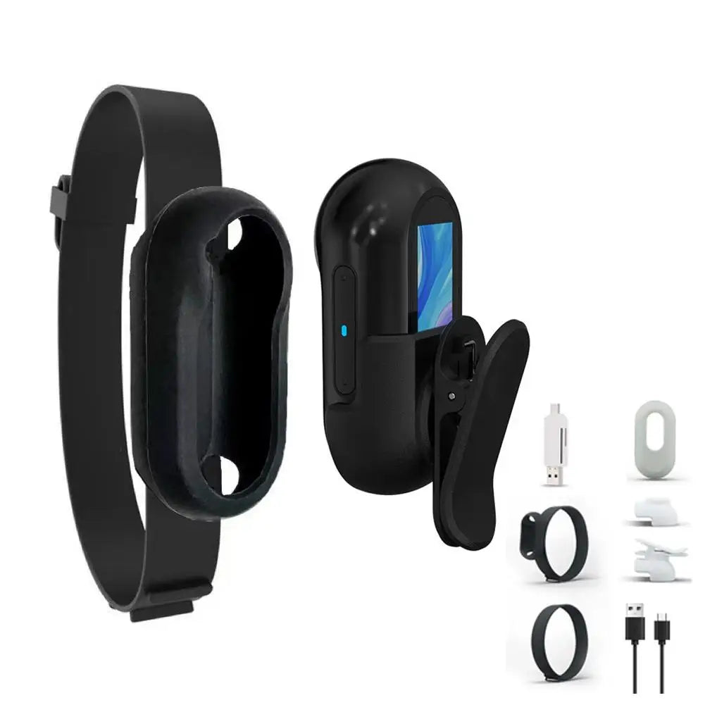 Telecamera da collare per cani e gatti con movimento video, mini telecamera per la registrazione del corpo, collare wireless per interni/esterni X6O5