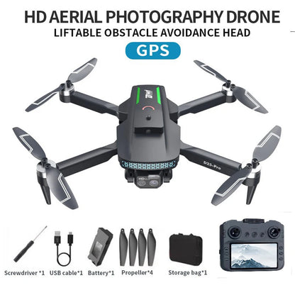 DWI Nuovo con telecomando a schermo D25-PRO MAX Drone GPS 5G WIFI 8k HD Telecamera professionale Droni FPV RC Quadcopter Elicottero