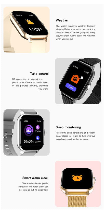 2024 Smart Watch Android Phone 1.44'' Pollici Schermo a colori Bluetooth Chiamata Ossigeno del sangue/ monitoraggio della pressione Smart Watch Donne Uomini