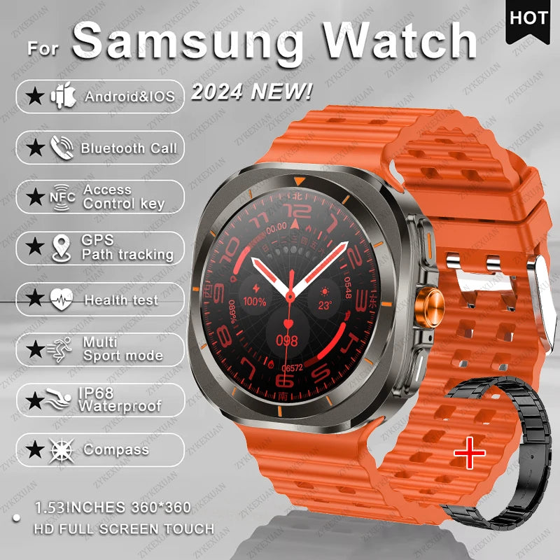 Novità 2025 per Samsung Galaxy Watch 7 Ultra GPS NFC Smart Watch da uomo 1,43" AMOLED con display sempre IP68 BT Call Sports Smartwatch