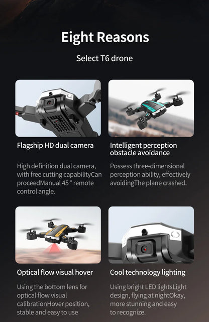 G6 Pro GPS Drone Professionale 8K HD Doppia Fotocamera Fotografia Aerea Onnidirezionale Evitamento Ostacoli Quadrotor RC Distanza 5KM