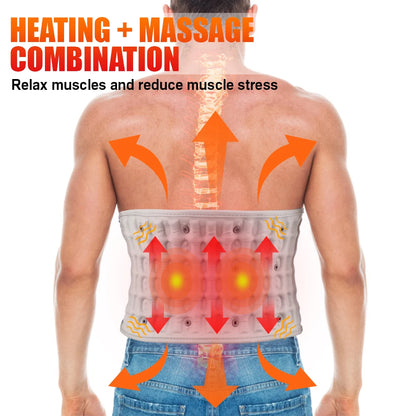 Cintura gonfiabile Protezione per decompressione lombare Back Brace riscaldato Vibrazione Massaggio Cintura Airbag Supporto Correzione della postura