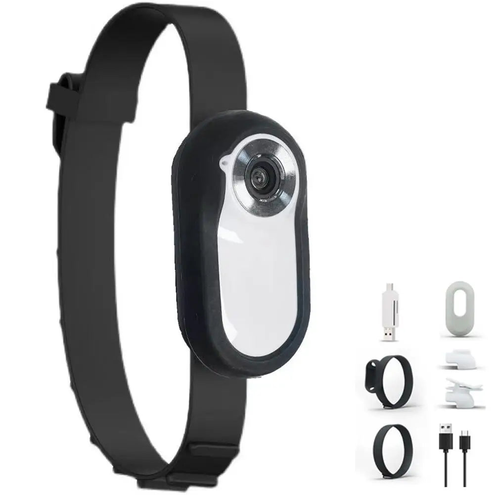 Telecamera da collare per cani e gatti con movimento video, mini telecamera per la registrazione del corpo, collare wireless per interni/esterni X6O5