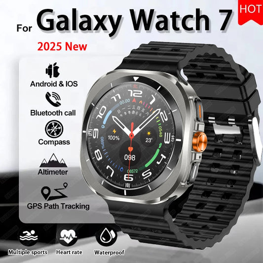 Novità 2025 per Samsung Galaxy Watch 7 Ultra GPS NFC Smart Watch da uomo 1,43" AMOLED con display sempre IP68 BT Call Sports Smartwatch
