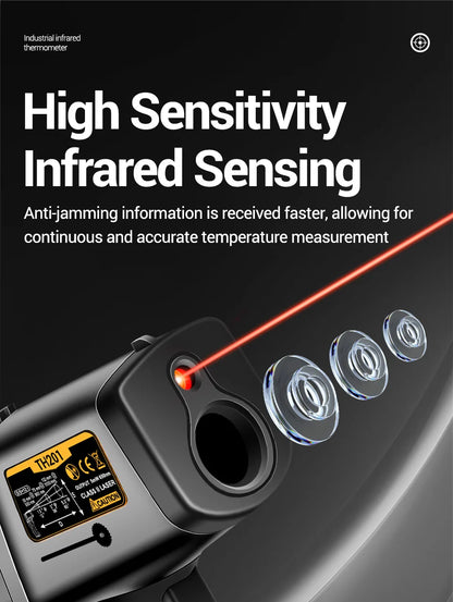 ANENG TH201 Celsius Display digitale termometro a infrarossi altamente sensibile senza contatto temperatura misurazione pistola igrometro