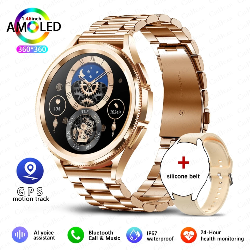 2025 Nuovo per Samsung Galaxy Watch 6 Smartwatch AMOLED sempre sul display Bluetooth Chiamata GPS NFC Smart Watch Uomini Android IOS