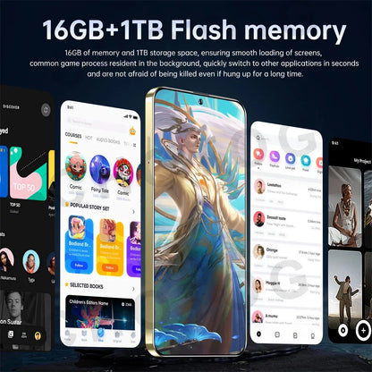 Cellulari 2025 SMS 25 Ultra 5G Smartphone originale 7.3HD Dual SIM 108MP Telefono cellulare Android versione globale 7800mAh Telefoni cellulari