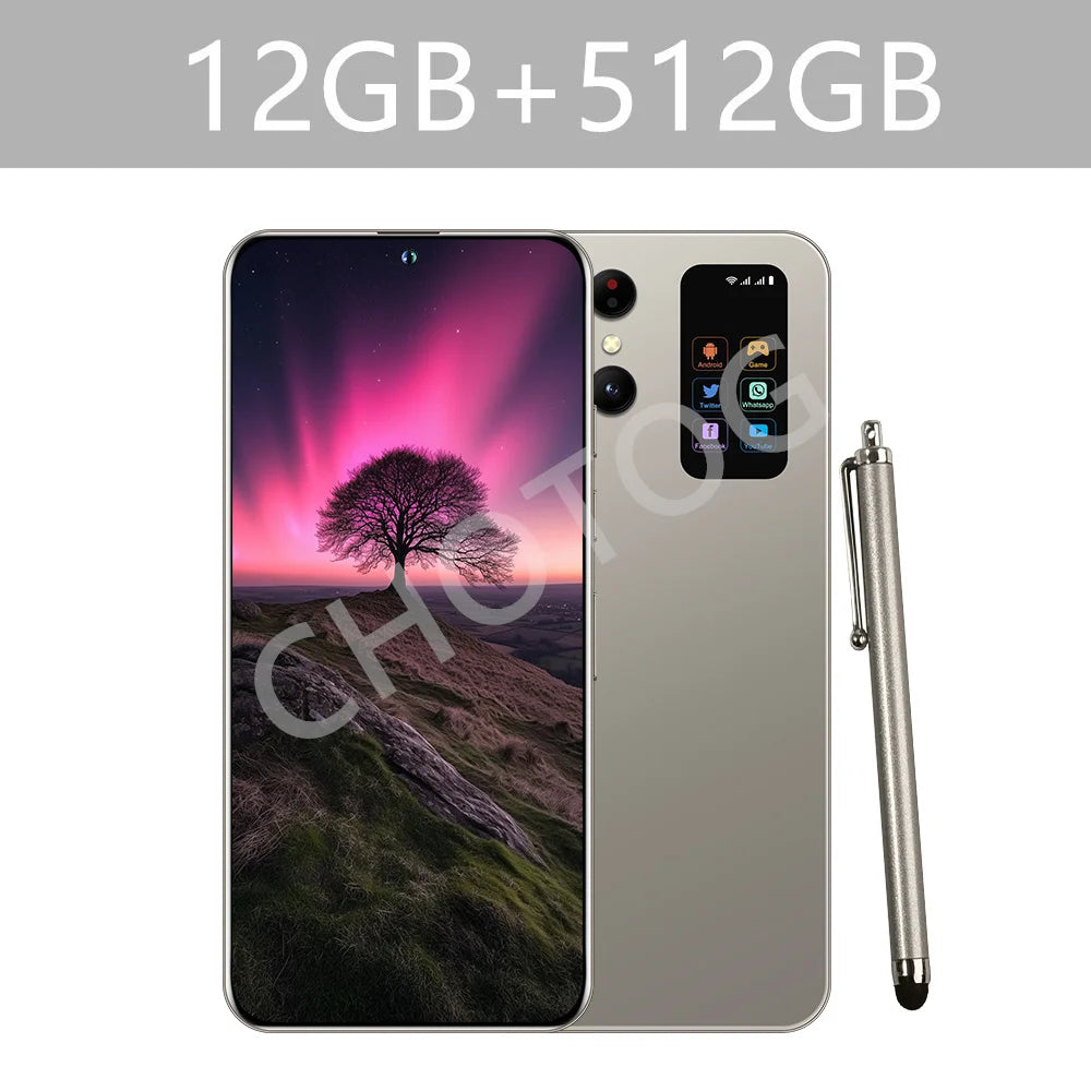 Cellulari 2025 SMS 25 Ultra 5G Smartphone originale 7.3HD Dual SIM 108MP Telefono cellulare Android versione globale 7800mAh Telefoni cellulari
