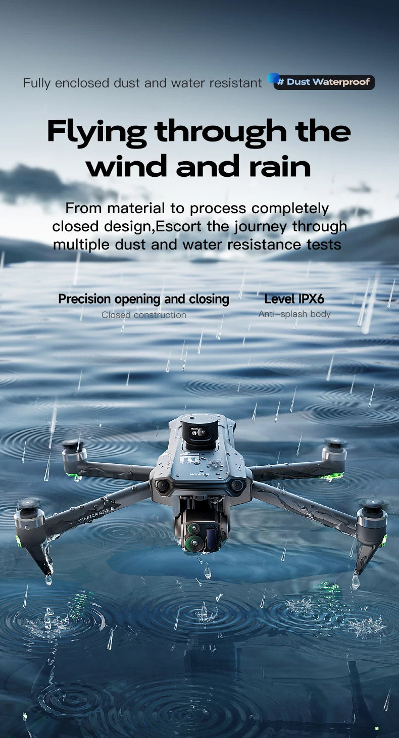 Ala 6 professionale di pesca Airdrop Drone 8K HD Camera 3-Axis Gimbal 20KM Brushless GPS Quadcopter Avoidance Ostacolo RC Dron