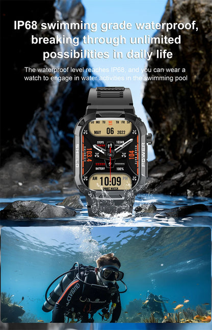 Nuovo per Huawei Xiaomi Military Smart Watch Monitor di salute degli uomini impermeabile all'aperto Sport Tracker Bluetooth Call Smartwatch 2025
