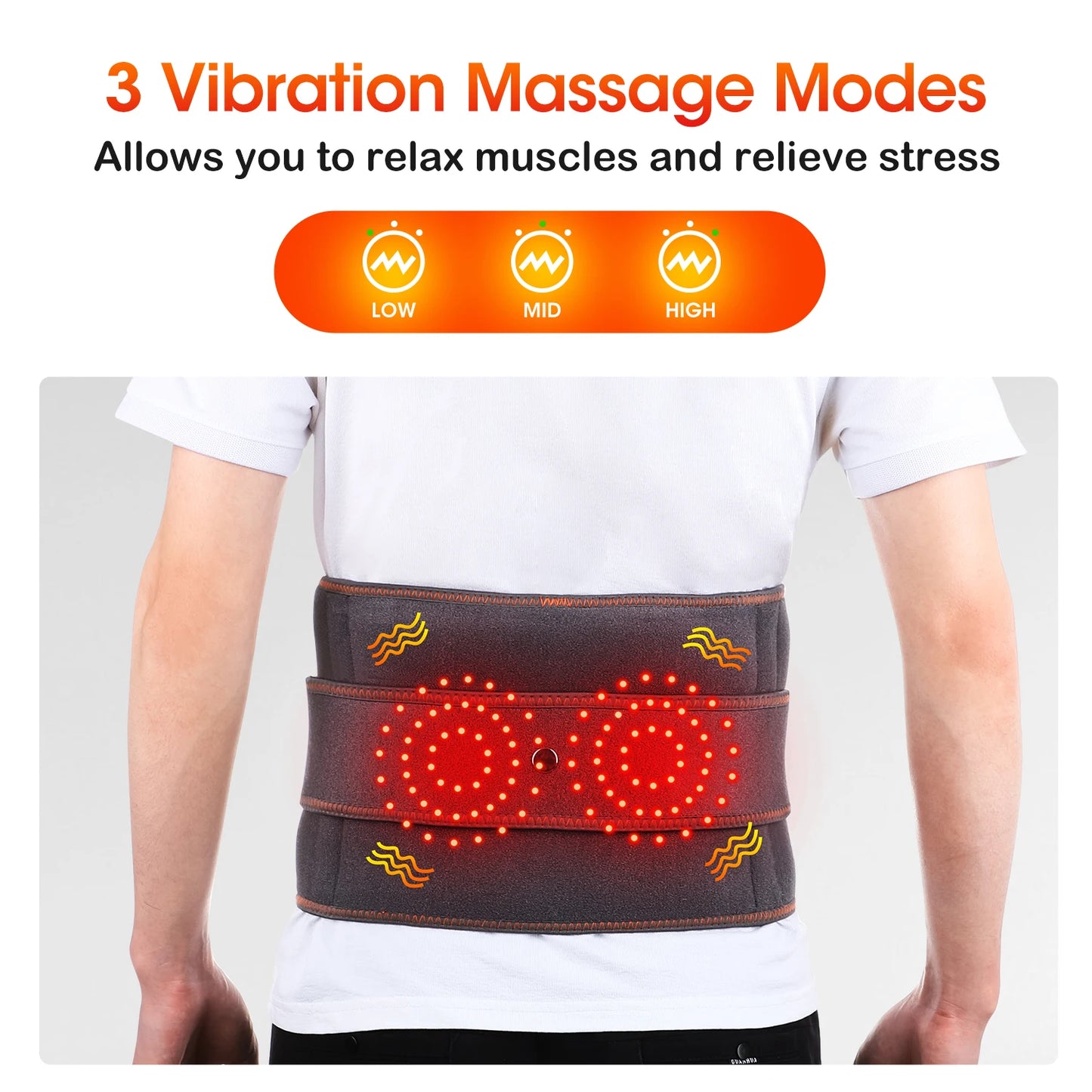 Cintura gonfiabile Protezione per decompressione lombare Back Brace riscaldato Vibrazione Massaggio Cintura Airbag Supporto Correzione della postura