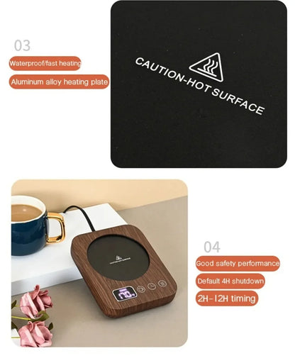 220V/ 110V Scalda Tazza Latte Riscaldamento Pad Tazza di caffè Sottobicchieri Smart Electric Beverage Warmer Insulat 3 ingranaggi regolabile ufficio casa