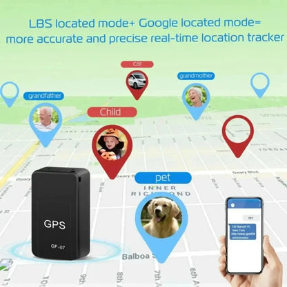 Xiaomi Mini Posizionatore GPS GF07 Posizionatore di tracciamento RealTime Rilevamento remoto del veicolo Posizionamento Mobilerecording Anti-Loss