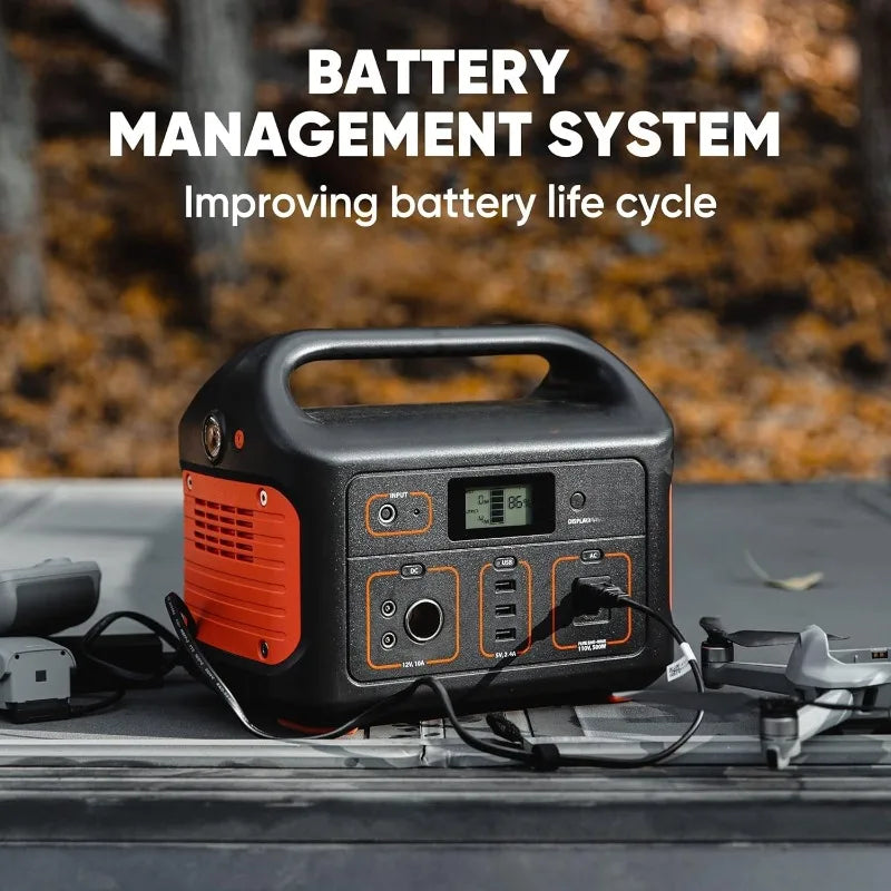 Solar Generator Explorer 500, 518Wh Portable Power Station Mobile Lithium Battery Pack with 1xSolarSaga 100 for RV Road