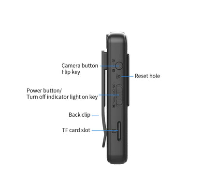 Mini Body Camera Full HD 1080P Telecamera montata sul corpo Piccola telecamera portatile per visione notturna Polizia Body Cam supporto TF card mini fotocamera