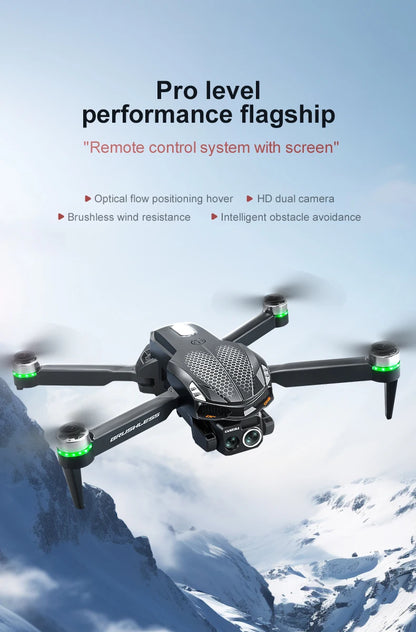 Drone S168 controllato da schermo, flusso luminoso brushless EEC 8K ad alta definizione, evitamento ostacoli su quattro lati, elicottero leggero FPV