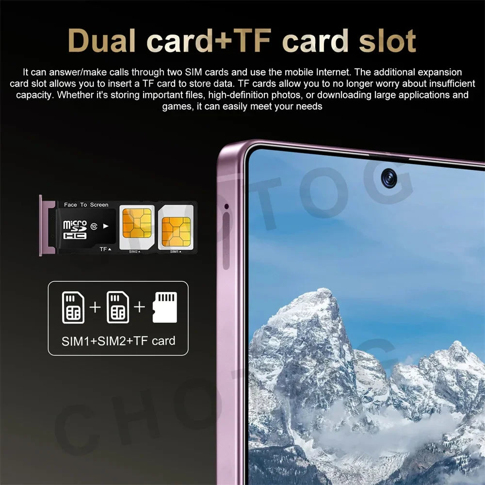 16 GB-ED 1 TERA Nuovo S + 25 Ultra Smartphone 2025 Originale 7.3HD Telefono cellulare Snapdragon 8 Gen3 Android 14 telefoni cellulari 4G 5G Dual SIM