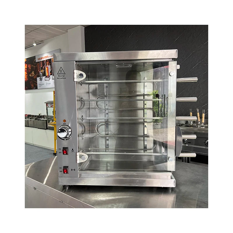 Commercial Stainless Steel Rotary Gas Oven Durable Chicken Rotisserie Grill Machine for Hotel Catering Equipment