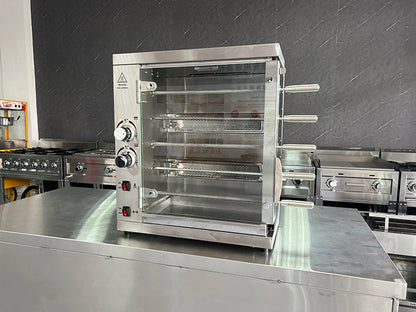 Commercial Stainless Steel Rotary Gas Oven Durable Chicken Rotisserie Grill Machine for Hotel Catering Equipment