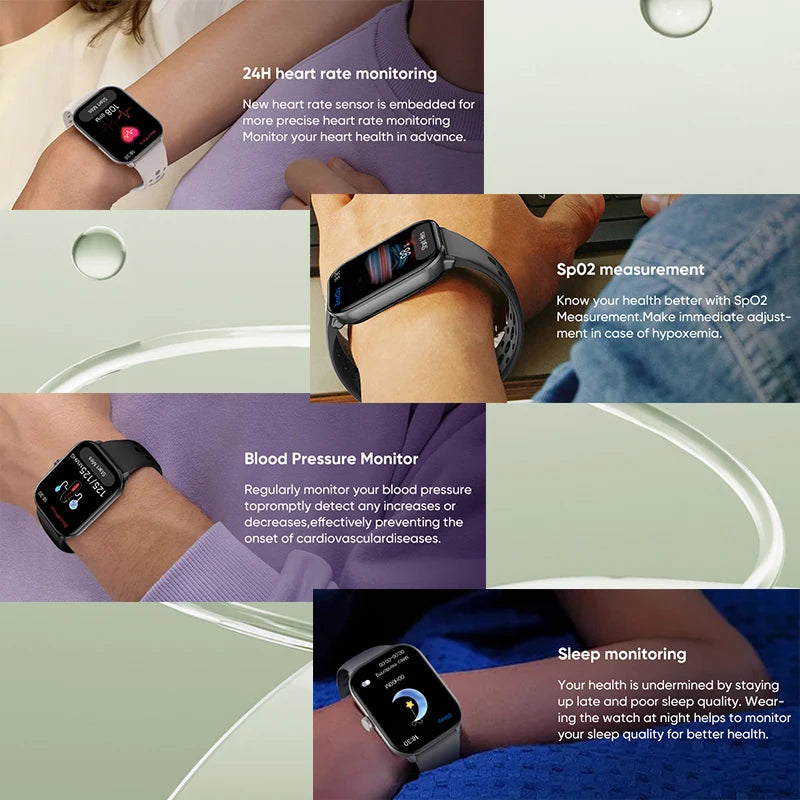New Series 5 Watch5 Uomini Smart Watch Pressione sanguigna Ossigeno del sangue Frequenza cardiaca AI Voce Bluetooth Chiamata Donne SmartWatch per Xiaomi