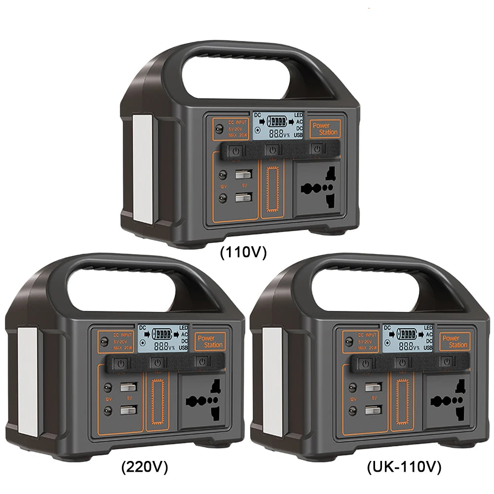100W portatile Solar Power Station 110 V/ 220 V generatore di energia 24000mAh all'aperto Camping Power Bank Display a LED per avventura di viaggio