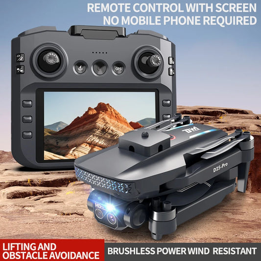 DWI Nuovo con telecomando a schermo D25-PRO MAX Drone GPS 5G WIFI 8k HD Telecamera professionale Droni FPV RC Quadcopter Elicottero