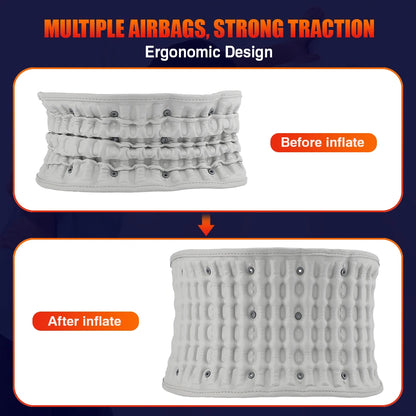 Cintura gonfiabile Protezione per decompressione lombare Back Brace riscaldato Vibrazione Massaggio Cintura Airbag Supporto Correzione della postura