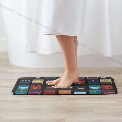 LK01 Zerbino antiscivolo per musicista rock classico, tappetino da cucina, pedalò, tappeto da corridoio, tappeto di benvenuto, decorativo per camera da letto）4（v