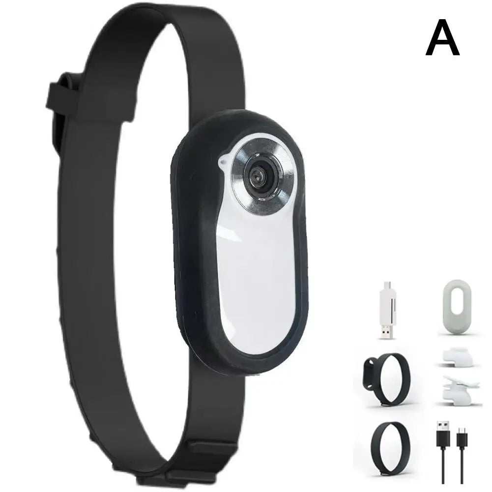 Telecamera da collare per cani e gatti con movimento video, mini telecamera per la registrazione del corpo, collare wireless per interni/esterni X6O5