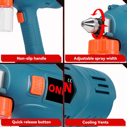 ONEVAN 100ML Pistola a spruzzo elettrica senza fili spruzzatore di vernice ricaricabile auto mobili in acciaio utensili elettrici per 21 v 18 v batteria