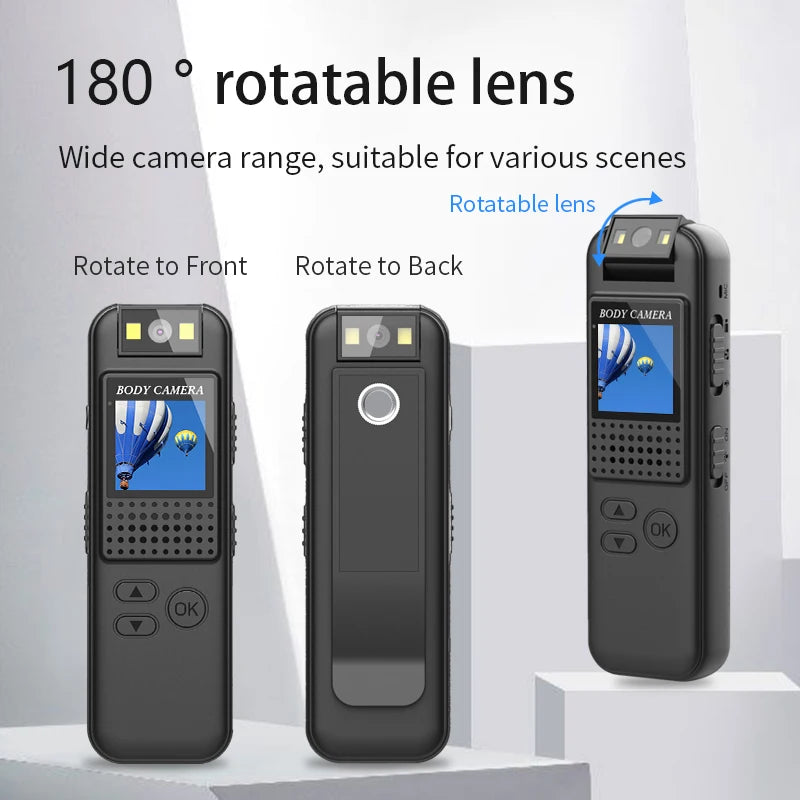 Mini Body Camera Full HD 1080P Telecamera montata sul corpo Piccola telecamera portatile per visione notturna Polizia Body Cam supporto TF card mini fotocamera