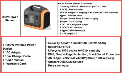 1200w charge backup powerstation lifepo4 battery energy system supply portable solar generator panel sets power station 1000w