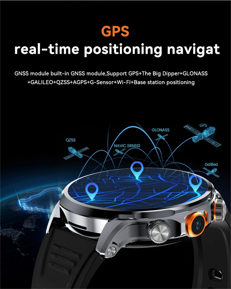 5G/4G Full Network Smart Watch 680*680 HD AMOLED 1100mah Video Call 500W Camera 8GB+128GB RAM GPS NFC WIFI Google APP Smartwatch