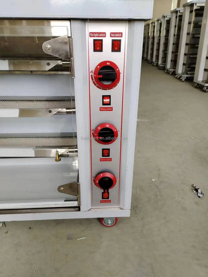 Commercial Chicken Rotisserie Oven - Stainless Steel Gas/Electric Roaster for Restaurants, 15 Chickens Capacity (Hot Sale)