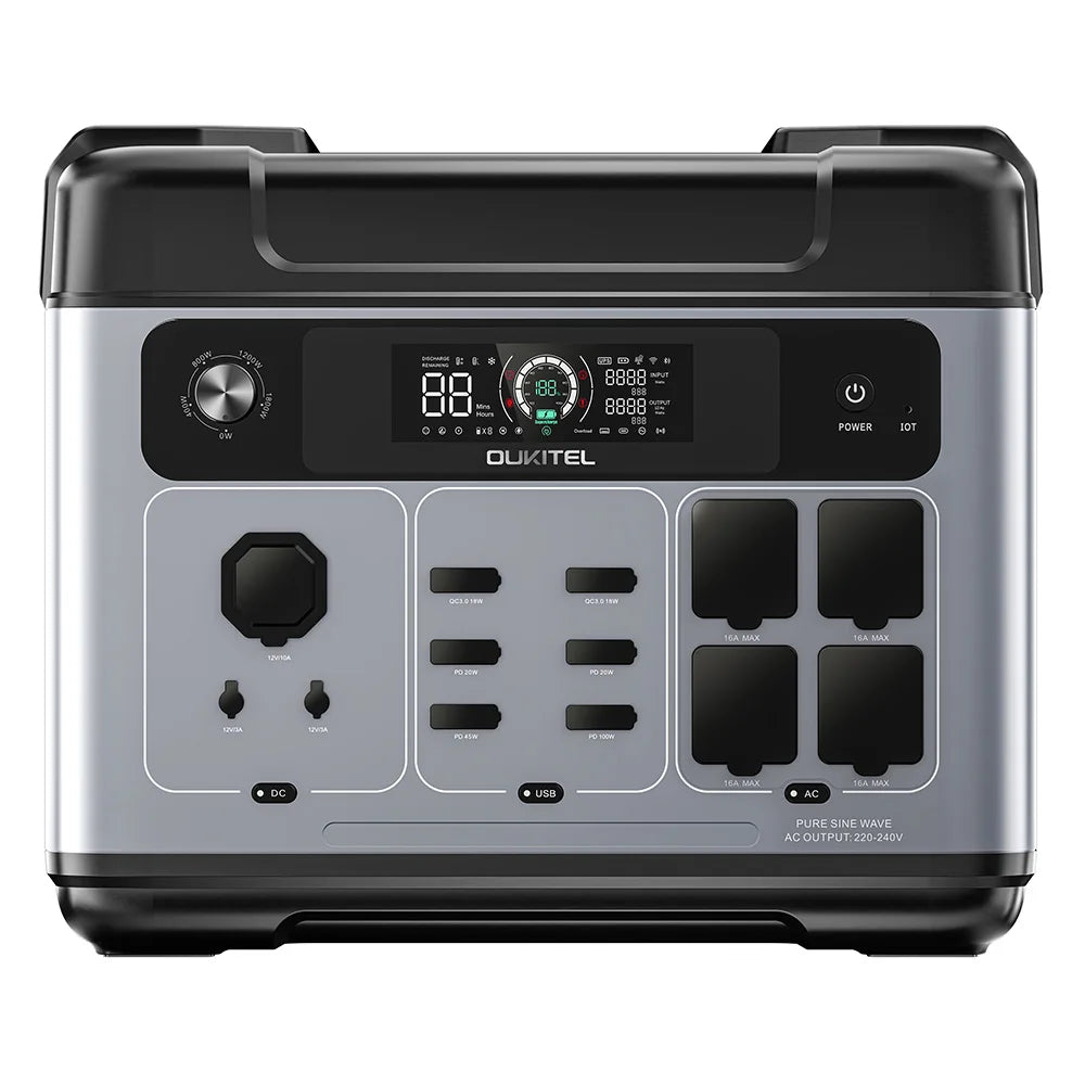 OUKITEL Batile 2048Wh a 16384Wh LP2000 Pro Centrale elettrica portiFePO4 batteria 3600W AC uscita 2000W controllo app