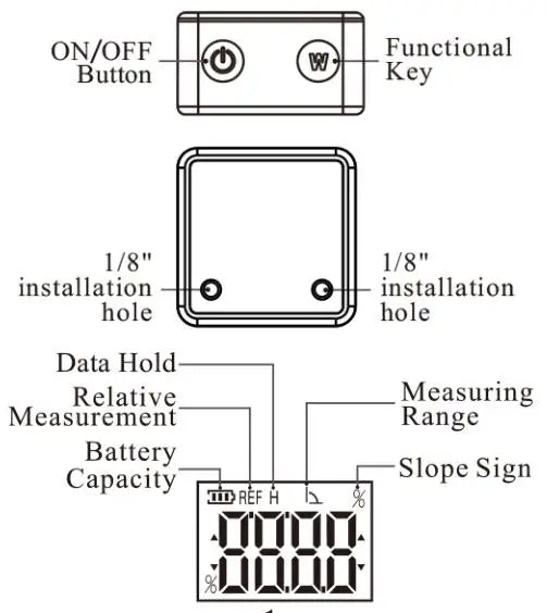 SHAHE Piccolo livello digitale ricaricabile Protrattore Inclinometro Digital Angle Finder Strumenti di misurazione dell'angolo