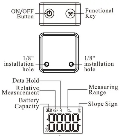 SHAHE Piccolo livello digitale ricaricabile Protrattore Inclinometro Digital Angle Finder Strumenti di misurazione dell'angolo