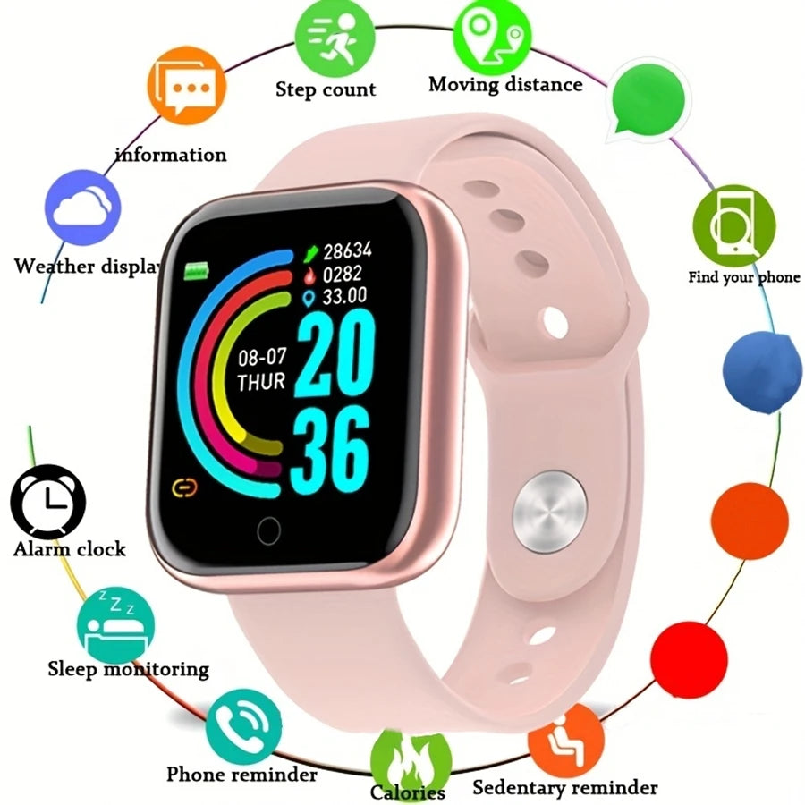 Smartwatch Uomini Donne Orologi da polso Smart Watch Messaggio Fitness Monitor Bracciale Regalo di compleanno Orologio elettronico per Xiaomi Huawei