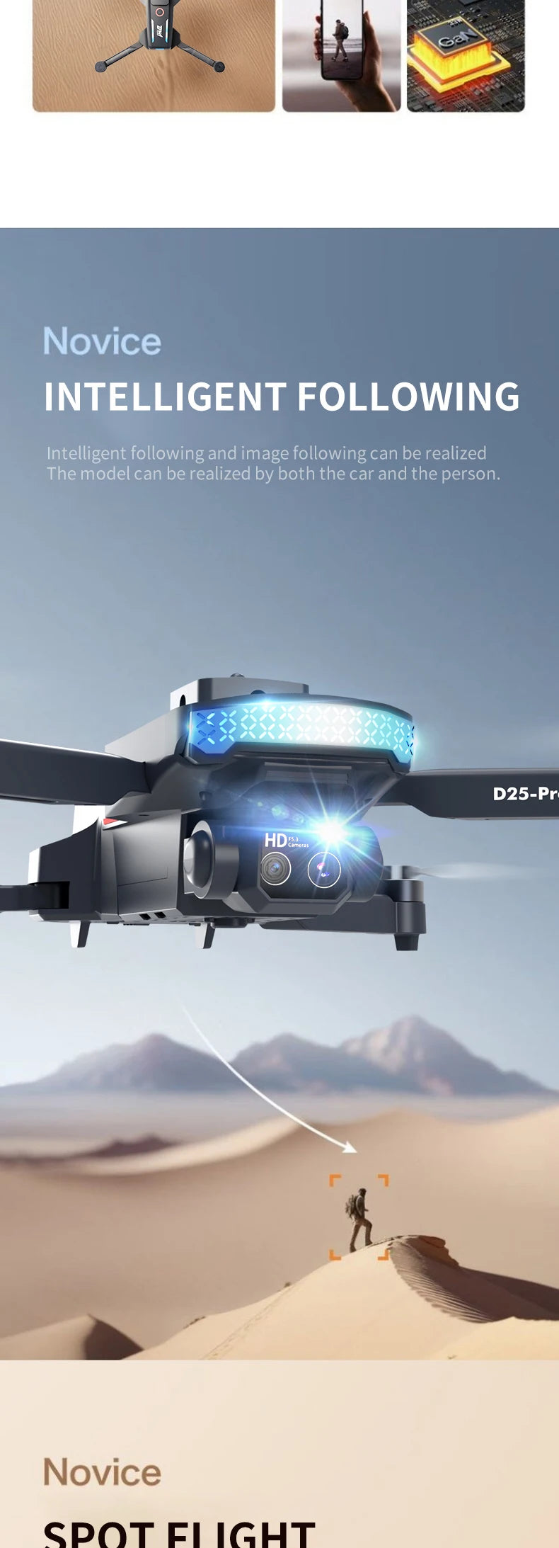 DWI Nuovo con telecomando a schermo D25-PRO MAX Drone GPS 5G WIFI 8k HD Telecamera professionale Droni FPV RC Quadcopter Elicottero