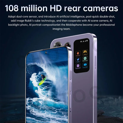 Cellulari 2025 SMS 25 Ultra 5G Smartphone originale 7.3HD Dual SIM 108MP Telefono cellulare Android versione globale 7800mAh Telefoni cellulari