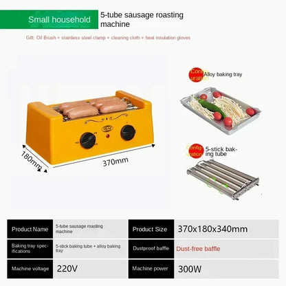 new Multifunction Roast Sausage Machine Small  Grilled Sausage Machine  Hot Dog Machine Hot Dog Cart Steamed Vermicelli Roll
