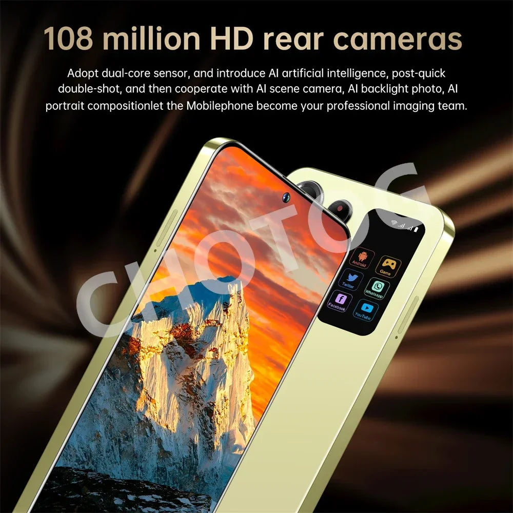 S+ 25 Versione ultra globale originale 7.3HD telefoni cellulari 4G 5G dual sim card cellulare android 14 smartphone 7800mAh cellulare